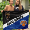 Cleveland Cavaliers vs New York Knicks House Divided Flag, NBA House Divided Flag