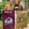 Colorado Avalanche vs Anaheim Ducks House Divided Flag, NHL House Divided Flag