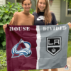 Colorado Avalanche vs Los Angeles Kings House Divided Flag, NHL House Divided Flag