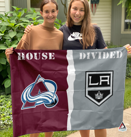 Avalanche vs Kings House Divided Flag, NHL House Divided Flag