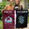 Colorado Avalanche vs Seattle Kraken House Divided Flag, NHL House Divided Flag