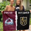 Colorado Avalanche vs Vegas Golden Knights House Divided Flag, NHL House Divided Flag