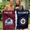 Colorado Avalanche vs Winnipeg Jets House Divided Flag, NHL House Divided Flag