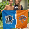 Dallas Mavericks vs New York Knicks House Divided Flag, NBA House Divided Flag