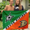 Dallas Stars vs Anaheim Ducks House Divided Flag, NHL House Divided Flag