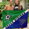 Dallas Stars vs St. Louis Blues House Divided Flag, NHL House Divided Flag