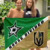 Dallas Stars vs Vegas Golden Knights House Divided Flag, NHL House Divided Flag