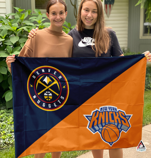 Nuggets vs Knicks House Divided Flag, NBA House Divided Flag