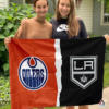 Edmonton Oilers vs Los Angeles Kings House Divided Flag, NHL House Divided Flag