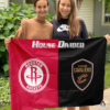 Houston Rockets vs Cleveland Cavaliers House Divided Flag, NBA House Divided Flag