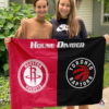 Houston Rockets vs Toronto Raptors House Divided Flag, NBA House Divided Flag