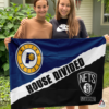 Indiana Pacers vs Brooklyn Nets House Divided Flag, NBA House Divided Flag