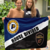 Indiana Pacers vs Cleveland Cavaliers House Divided Flag, NBA House Divided Flag