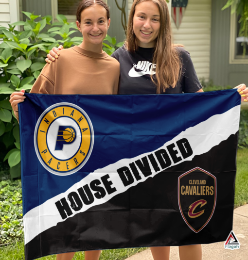 Pacers vs Cavaliers House Divided Flag, NBA House Divided Flag