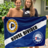 Indiana Pacers vs Philadelphia 76ers House Divided Flag, NBA House Divided Flag