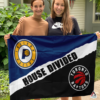 Indiana Pacers vs Toronto Raptors House Divided Flag, NBA House Divided Flag