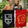 Los Angeles Kings vs Calgary Flames House Divided Flag, NHL House Divided Flag