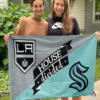 Los Angeles Kings vs Seattle Kraken House Divided Flag, NHL House Divided Flag