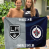 Los Angeles Kings vs Winnipeg Jets House Divided Flag, NHL House Divided Flag