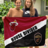 Miami Heat vs Cleveland Cavaliers House Divided Flag, NBA House Divided Flag