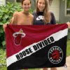 Miami Heat vs Toronto Raptors House Divided Flag, NBA House Divided Flag