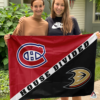 Montreal Canadiens vs Anaheim Ducks House Divided Flag, NHL House Divided Flag