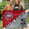 Montreal Canadiens vs Los Angeles Kings House Divided Flag, NHL House Divided Flag