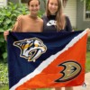 Nashville Predators vs Anaheim Ducks House Divided Flag, NHL House Divided Flag