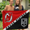 New Jersey Devils vs Los Angeles Kings House Divided Flag, NHL House Divided Flag