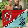 New Jersey Devils vs Seattle Kraken House Divided Flag, NHL House Divided Flag