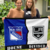 New York Rangers vs Los Angeles Kings House Divided Flag, NHL House Divided Flag