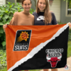 Phoenix Suns vs Chicago Bulls House Divided Flag, NBA House Divided Flag