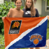 Phoenix Suns vs New York Knicks House Divided Flag, NBA House Divided Flag