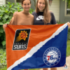 Phoenix Suns vs Philadelphia 76ers House Divided Flag, NBA House Divided Flag