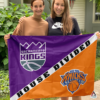 Sacramento Kings vs New York Knicks House Divided Flag, NBA House Divided Flag