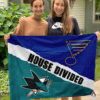 San Jose Sharks vs St. Louis Blues House Divided Flag, NHL House Divided Flag