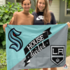 Seattle Kraken vs Los Angeles Kings House Divided Flag, NHL House Divided Flag