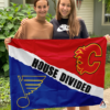 St. Louis Blues vs Calgary Flames House Divided Flag, NHL House Divided Flag