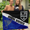 St. Louis Blues vs Los Angeles Kings House Divided Flag, NHL House Divided Flag