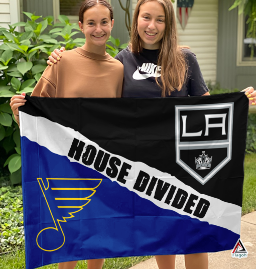 Blues vs Kings House Divided Flag, NHL House Divided Flag