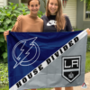 Tampa Bay Lightning vs Los Angeles Kings House Divided Flag, NHL House Divided Flag