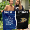 Toronto Maple Leafs vs Anaheim Ducks House Divided Flag, NHL House Divided Flag