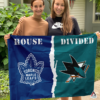 Toronto Maple Leafs vs San Jose Sharks House Divided Flag, NHL House Divided Flag