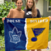 Toronto Maple Leafs vs St. Louis Blues House Divided Flag, NHL House Divided Flag