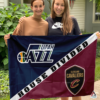 Utah Jazz vs Cleveland Cavaliers House Divided Flag, NBA House Divided Flag