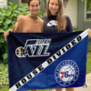 Utah Jazz vs Philadelphia 76ers House Divided Flag, NBA House Divided Flag