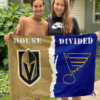 Vegas Golden Knights vs St. Louis Blues House Divided Flag, NHL House Divided Flag