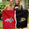 Washington Capitals vs Anaheim Ducks House Divided Flag, NHL House Divided Flag