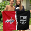 Washington Capitals vs Los Angeles Kings House Divided Flag, NHL House Divided Flag