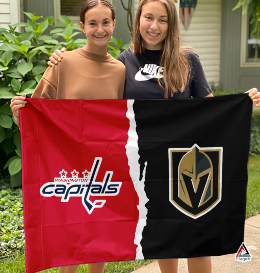 Capitals vs Golden Knights House Divided Flag, NHL House Divided Flag